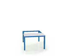 Vorbänk mit PVC latten - Basisausführung 375 x 600 x 800